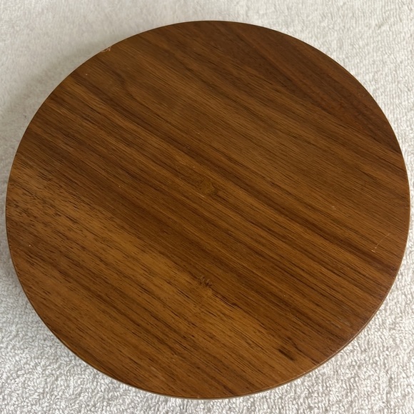 Vintage Solid Wooden Chip And Dip Snack Bowl Tray Large Size - 14” - Picture 5 of 7